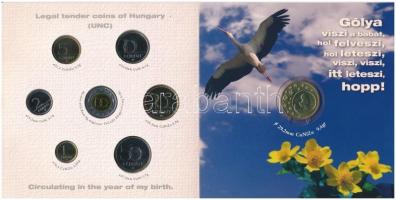 2007. 1Ft-100Ft (7xklf) + Emlékérem "Születési évem pénzérméi / Baby Coin Set" forgalmi so...