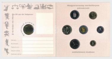 2007. 1Ft-100Ft (7xklf) + Emlékérem "Születési évem pénzérméi / Baby Coin Set" forgalmi so...