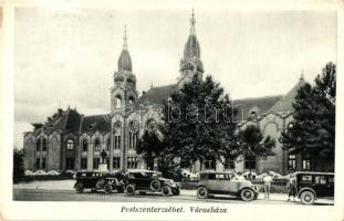 Budapest XX. Pestszenterzsébet, Pesterzsébet, Erzsébetfalva; Városháza, automobilok (EK)