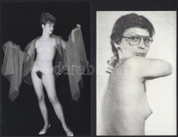 cca 1974 Esti csábítás, szolidan erotikus felvételek, 20 db vintage negatív, + 7 db vintage fotó és/...