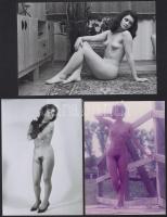 cca 1973 Esős vasárnap délután, szolidan erotikus felvételek, 8 db vintage negatív, + 8 db vintage f...