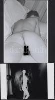 cca 1973 Korai portfólió, szolidan erotikus felvételek, 26 db vintage negatív, + 6 db vintage fotó é...