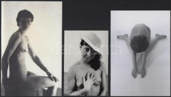 cca 1989 Fátyoltánc, szolidan erotikus felvételek, 4 db vintage negatív, + 8 db vintage fotó és/vagy...