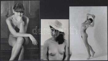 cca 1982 A kis próbaterem kis titkai, szolidan erotikus felvételek, 6 db vintage negatív, + 7 db vin...
