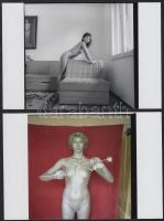 cca 1982 A kis próbaterem kis titkai, szolidan erotikus felvételek, 6 db vintage negatív, + 7 db vin...