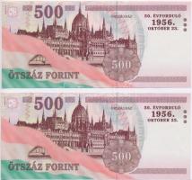2006. 500Ft "EB" "50. évforduló 1956. október 23." (2x) sorszámkövetők T:II-,III...