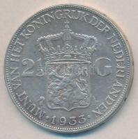 Hollandia 1933. 2 1/2G Ag "Wilhelmina I" T:2 kis ph.
Netherlands 1933. 2 1/2 Gulden Ag &q...