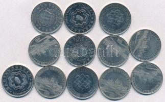 2006. 50Ft (6x) + 2007. 50Ft (2x) + 2015. 50Ft (2x) + 2016. 50Ft (2x) forgalmi emlékkiadások T:1-,2