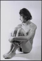 cca 1989 Régi modellek, régi képek, szolidan erotikus felvételek, 8 db vintage negatív, + 10 db vint...