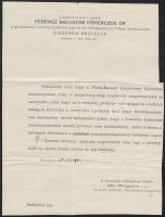 1916 Ferenc Salvator Főherceg Úr a Monarchia Vörös-kereszt Egyletei Védnökhelyettese Irodájának Disz...