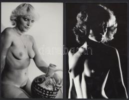 cca 1987 Kis kaland a korsóval, szolidan erotikus felvételek, 7 db vintage negatív, + 5 db vintage f...