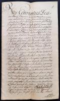 1809 A kolozsmonostori konvent oklevele a Bánházi-, Ajtai és más családok ügyében, latin és magyar nyelven, rányomott pecséttel, 28 p.