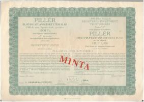 Budapest 1993. "Pillér - Első Ingatlanbefektetési Alap" "A" és "B" sor...