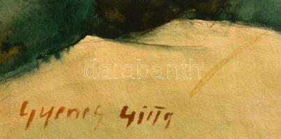 Gyenes jelzéssel: Csendélet. Akvarell, papír, 30×42 cm