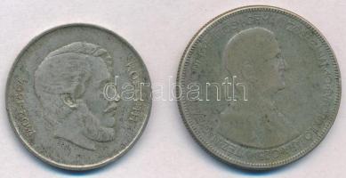 1930. 5P Ag Horthy jobbra + 1947. 5Ft Ag Kossuth T:3,2-