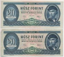 1969. 20Ft (2x) + 1975. 20Ft (2x) + 1980. 20Ft T:III