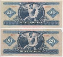 1969. 20Ft (2x) + 1975. 20Ft (2x) + 1980. 20Ft T:III