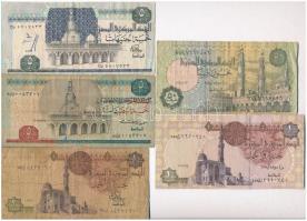 Egyiptom ~2004. 50p + 1P (2x) + 5P (2x) T:III,III- Egypt ~2004. 50 Piastres + 1 Pound (2x) + 5 Pounds (2x) C:F,VG