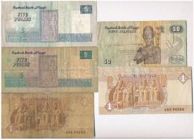 Egyiptom ~2004. 50p + 1P (2x) + 5P (2x) T:III,III-
Egypt ~2004. 50 Piastres + 1 Pound (2x) + 5 Poun...