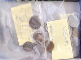 Kis doboznyi vegyes érme, bankjegy és jelvény tétel T:vegyes