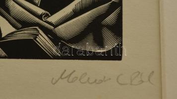 Molnár C. Pál (1894-1981): Imádság, fametszet, papír, utólagos jelzéssel, paszpartuban, 20×14 cm