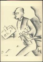 Molnár C. Pál (1894-1981): Hőspincér, kis szériás ofszet, papír, 30×21 cm