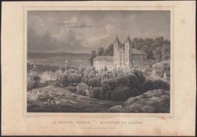 cca 1860 Ludwig Rohbock (1820-1883): 4 db acélmetszete: Világos, A radnai zárda, Világosvár, (Ludwig...
