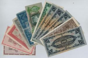 12db-os vegyes magyar korona és pengő bankjegy tétel T:II-III-