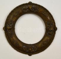 cca 1900 áttört kerek bronz keret, két rögzítő csavar hiányzik d:24,5 cm (43 cm)