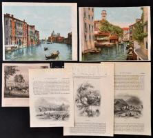 Vegyes illusztráció tétel, 14 db, közte: A Tömösi szoros Leonidása, Az ellenség tábora, Csikós-guerr...