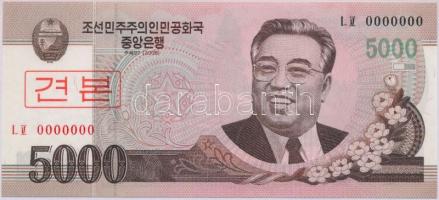 Észak-Korea 2008. 5000W "MINTA" T:I North Korea 2008. 5000 Won "SPECIMEN" C:UNC