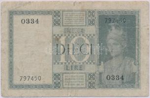 Olaszország 1935. 10L T:III,III- Italy 1935. 10 Lire C:F,VG