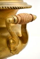 cca 1900 Krasil'nikova tulai orosz szamovár, réz, jelzett, újrafestett, m: 41 cm