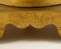 cca 1900 Krasil'nikova tulai orosz szamovár, réz, jelzett, újrafestett, m: 41 cm