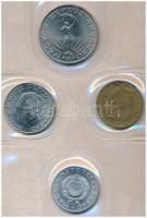 1977. 2f-10Ft (9xklf) "Magyar Népköztársaság" forgalmi érméi sötétzöld műbőrtokban T:1