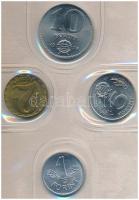 1977. 2f-10Ft (9xklf) "Magyar Népköztársaság" forgalmi érméi sötétzöld műbőrtokban T:1