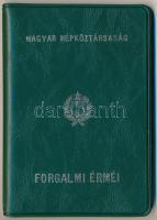 1977. 2f-10Ft (9xklf) "Magyar Népköztársaság" forgalmi érméi sötétzöld műbőrtokban T:1