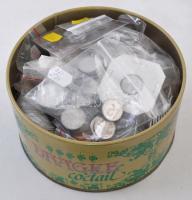 Vegyes, kisebb ládányi numizmatika tétel, főleg pénzérmék dobozokban és berakólapokon T:vegyes