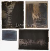 cca 1920 Régi automobilok, Kerny István (1879-1963) budapesti fotóművész hagyatékából  4 db vintage ...