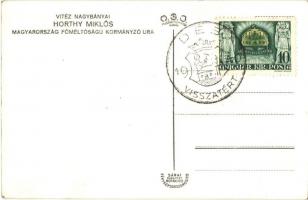 Horthy Miklós. Veres Foto + 1940 Dés visszatért So. Stpl. (EK)