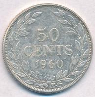 Libéria 1960. 50c Ag T:2,2-
Liberia 1960. 50 Cents Ag C:XF,VF