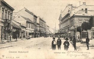 1905 Miskolc, Széchenyi utca, Schweitzer üzlete, Singer varrógép üzlet. Kiadja Stamberger Márkusz