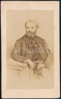 cca 1860 Erkel Ferenc (1810-1893), magyar zeneszerző, fénynyomat, 10,5×6,5 cm