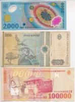 Románia 1992. 200L + 1992-1993. 5000L (2x) + 1998. 100.000L + 1999. 2000L T:I-III
Romania 1992. 200...