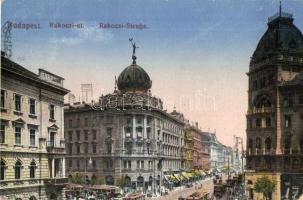 1916 Budapest VIII. Rákóczi út (Blaha Lujza tér), gyógyszertár, villamosok (EK)