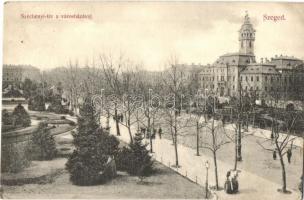 Szeged, Széchenyi tér, Városháza. Kiadja Grünwald Herman (EK)