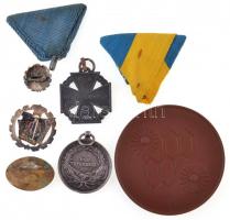 Vegyes 4db-os kitüntetés, jelvény és emlékérem tétel, közte 1916. "Károly-csapatkereszt" c...