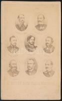 cca 1867 Az Andrássy-kormány tagjai, keményhátú fotó, 9,5×6 cm