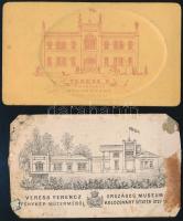 cca 1865-1870 Keményhátú fotók Veres Ferenc műterméből, hátoldalon a műterem képével, az egyik megvi...