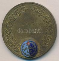 ~1948. "Haladás SE" kétoldalas tornász Br díjérem, hátlapon zománcozott betéttel (40mm) T:...